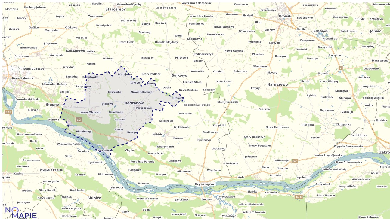 Mapa wyborów do sejmu Bodzanów